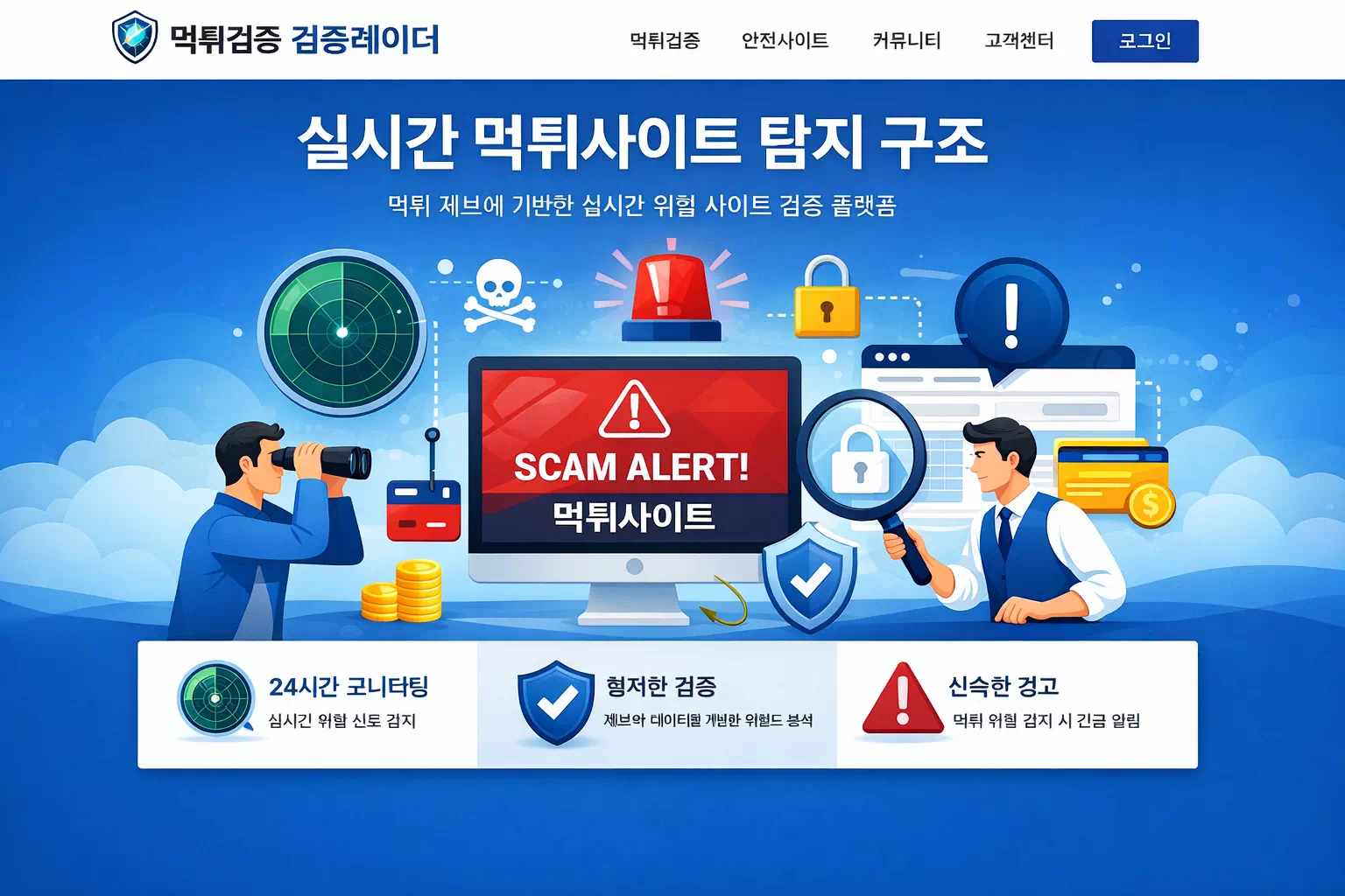 먹튀검증 검증레이더 실시간 먹튀사이트 탐지 구조